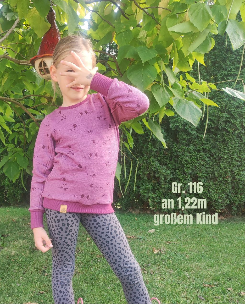 Pullover Wolle-Seide-Frottee Vögel