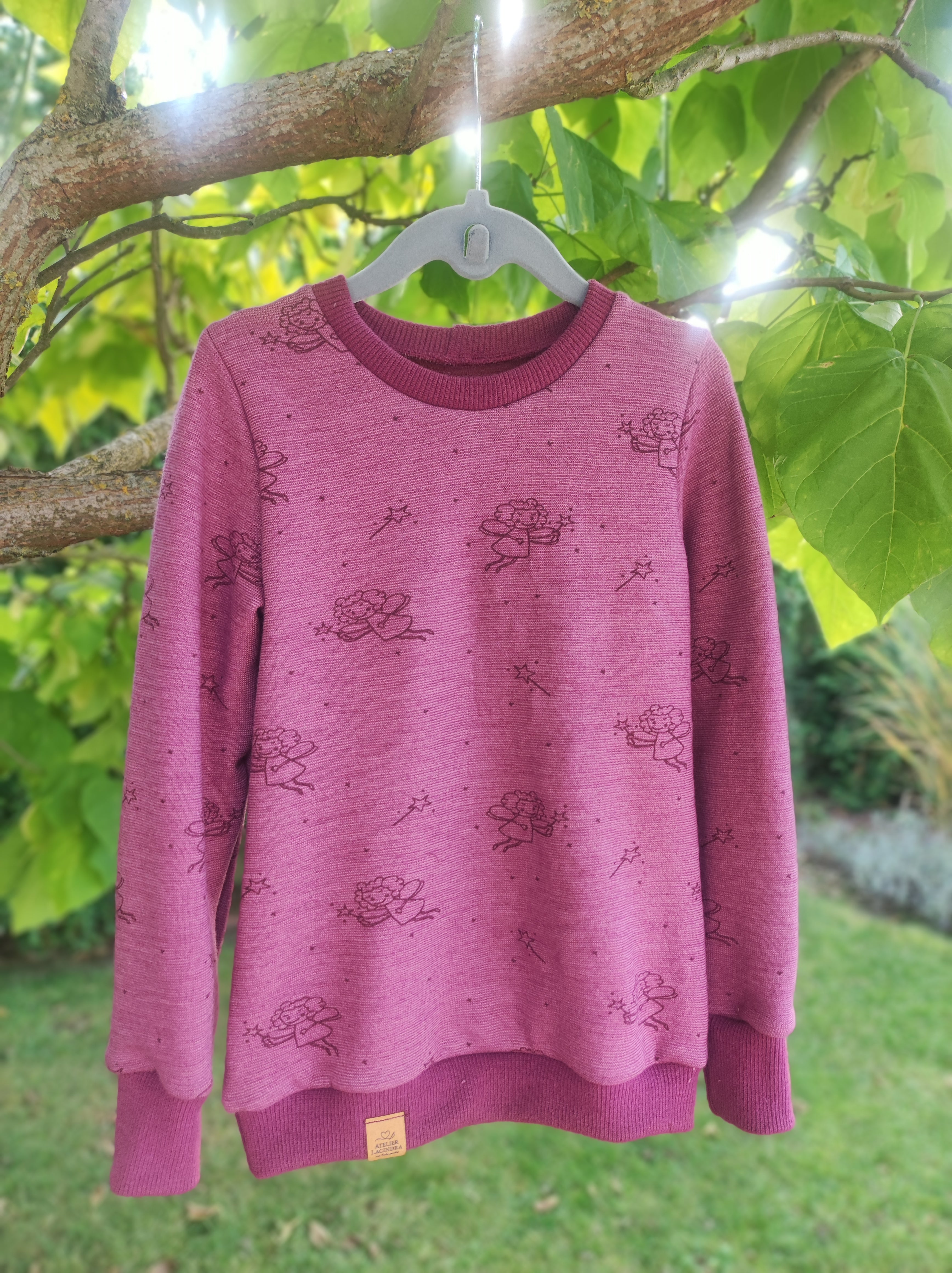 Pullover Wolle-Seide-Frottee Feen