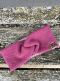 Wollfleece-Stirnband mit Twist *Waldfrucht*