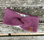 Wollfleece-Stirnband mit Twist *Bordeaux*