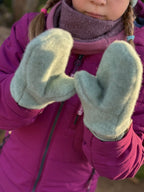 Wollfleece-Handschuhe mit Wollbündchen