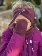 Wollfleece-Handschuhe mit Wollbündchen