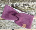 Wollfleece-Stirnband mit Twist *Bordeaux*