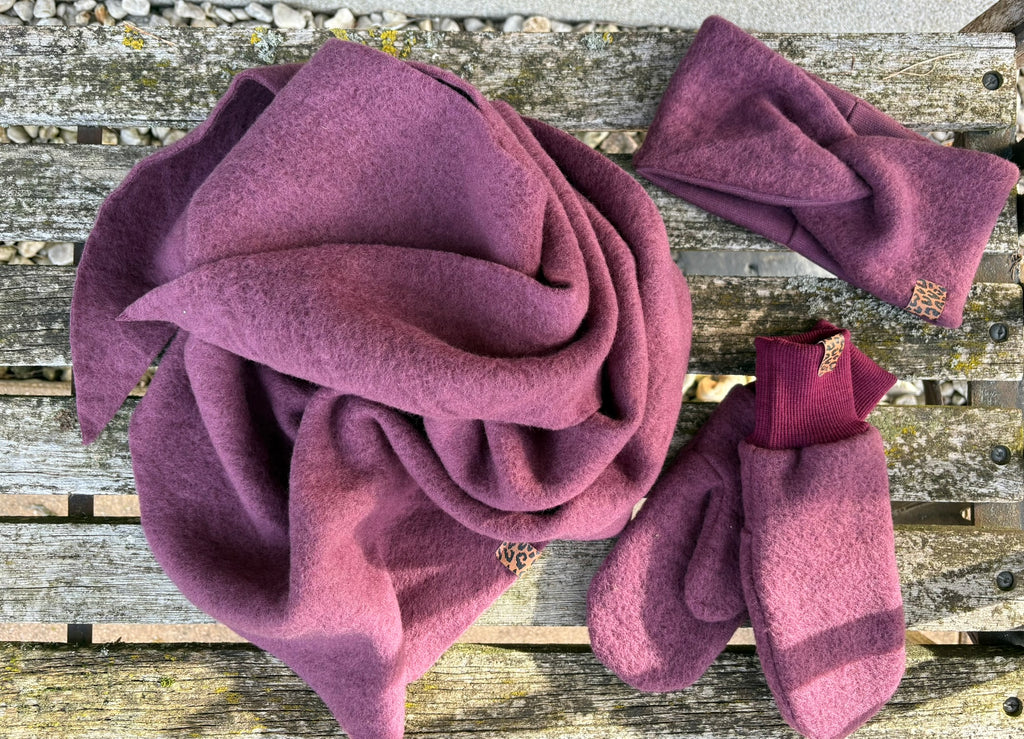 Damen Wollfleece-Dreieckstuch 65x160cm ‍*verschiedene Farben*