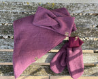 Damen Wollfleece-Stirnband mit Twist *Bordeaux*