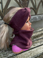 Wollfleece-Stirnband mit Twist *Bordeaux*