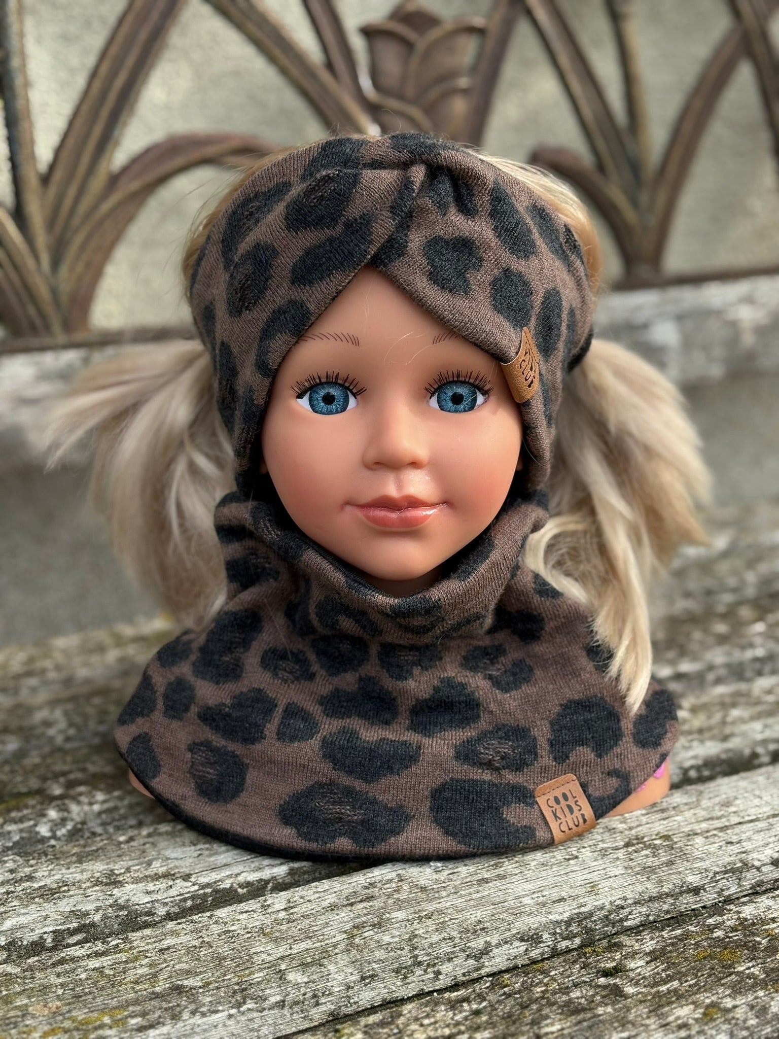 *SET* Wolljaquard LEO Stirnband + Loop