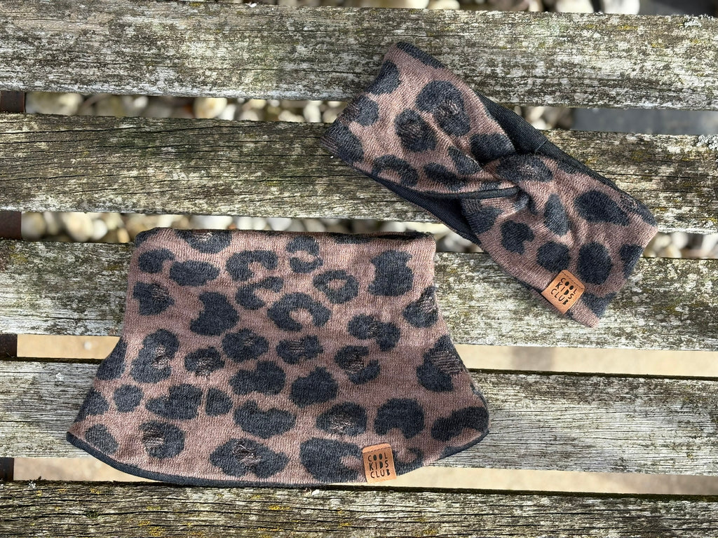 *SET* Wolljaquard LEO Stirnband + Loop