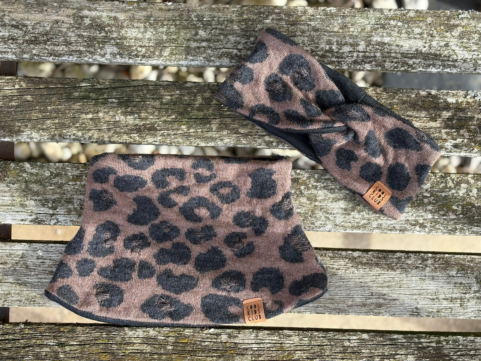 *SET* Wolljaquard LEO Stirnband + Loop