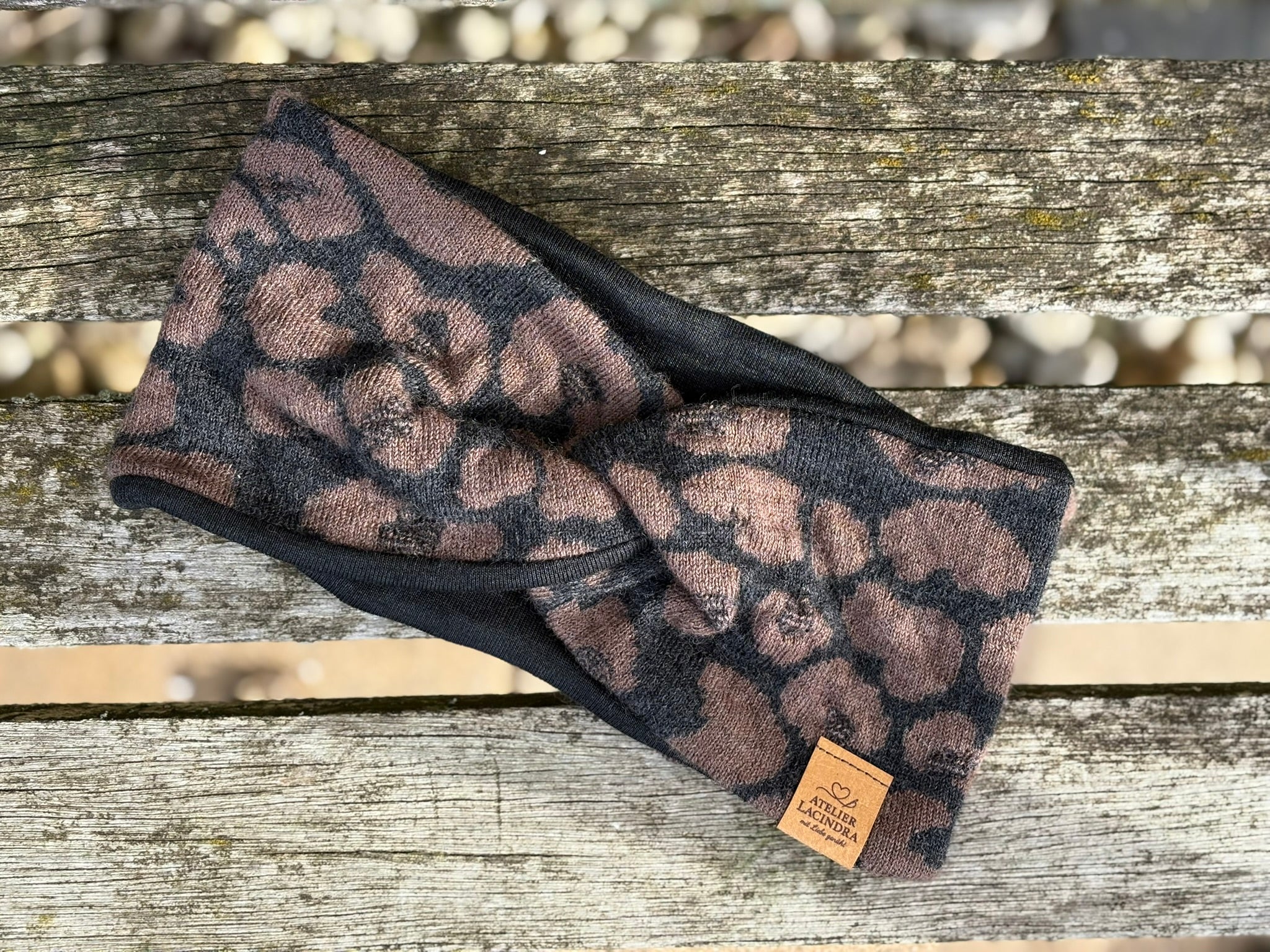 Damen Wolljaquard LEO Stirnband