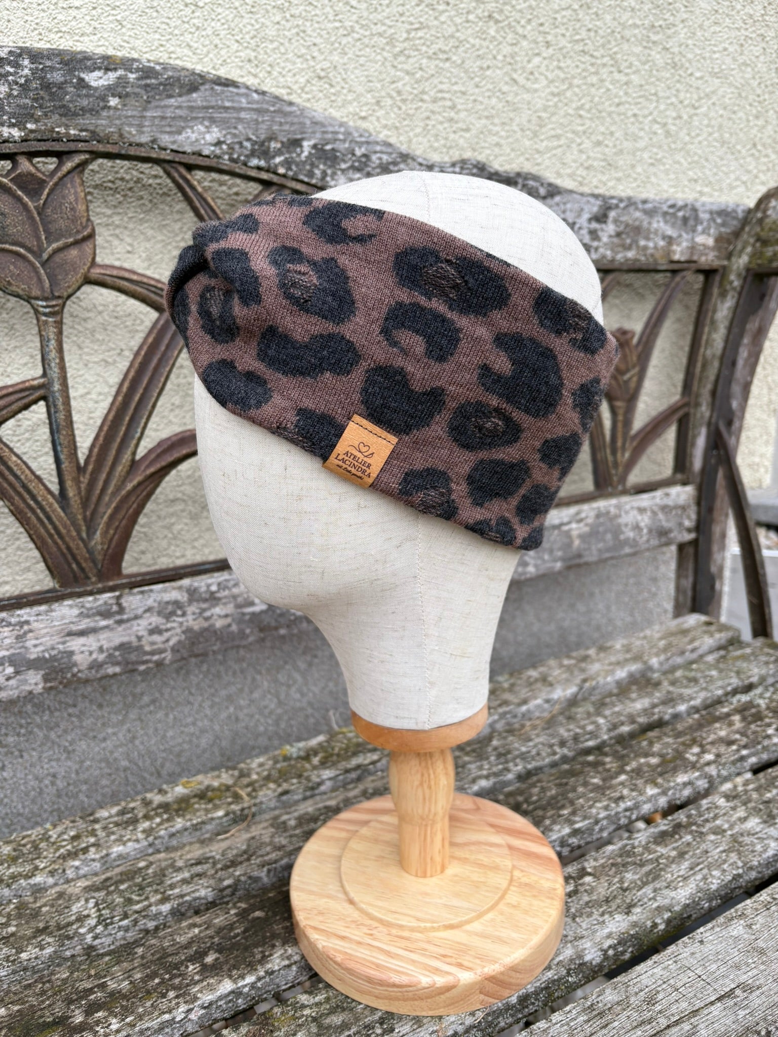 Damen Wolljaquard LEO Stirnband