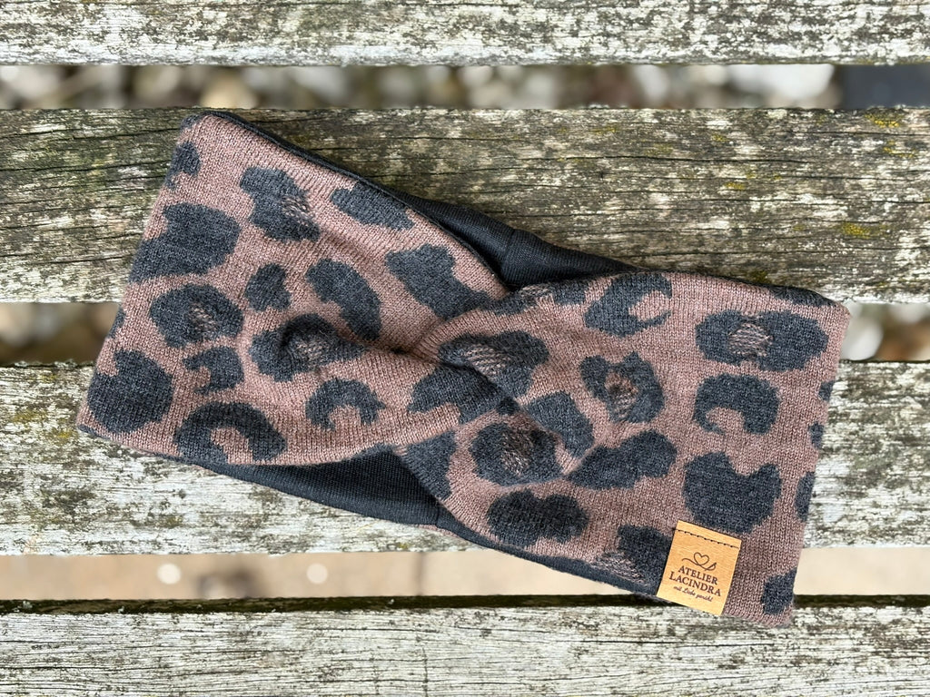 Damen Wolljaquard LEO Stirnband