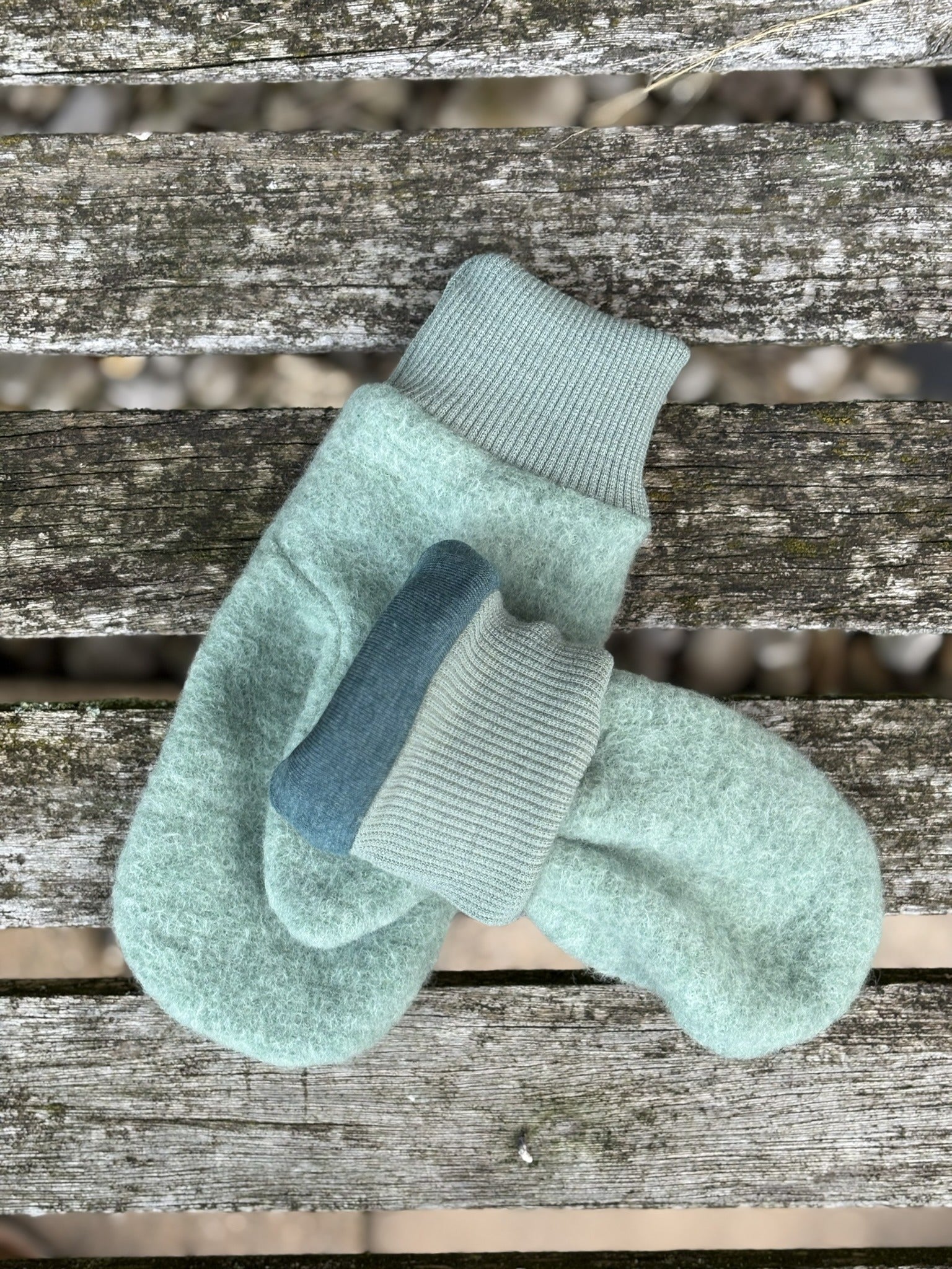 Damen Wollfleece-Handschuhe *Salbei*