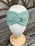Damen Wollfleece-Stirnband mit Twist *Salbei*