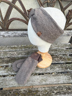 Damen Wollfleece-Stirnband mit Twist *Walnuss*