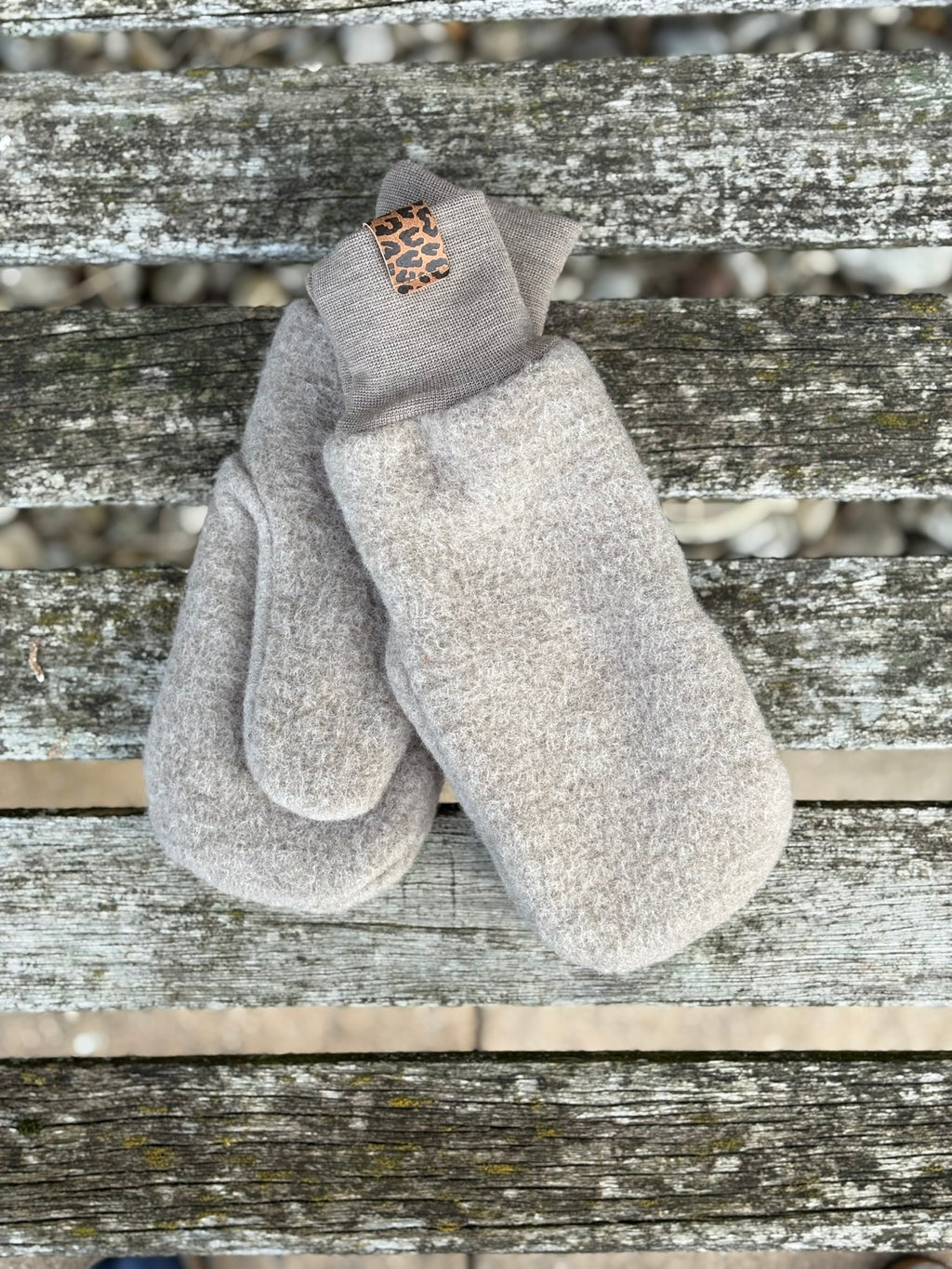 Damen Wollfleece-Handschuhe *Beige*