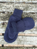 Damen Wollfleece-Handschuhe *Tiefseeblau*