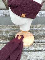 Damen Wollfleece-Stirnband mit Twist *Schokokirsch*